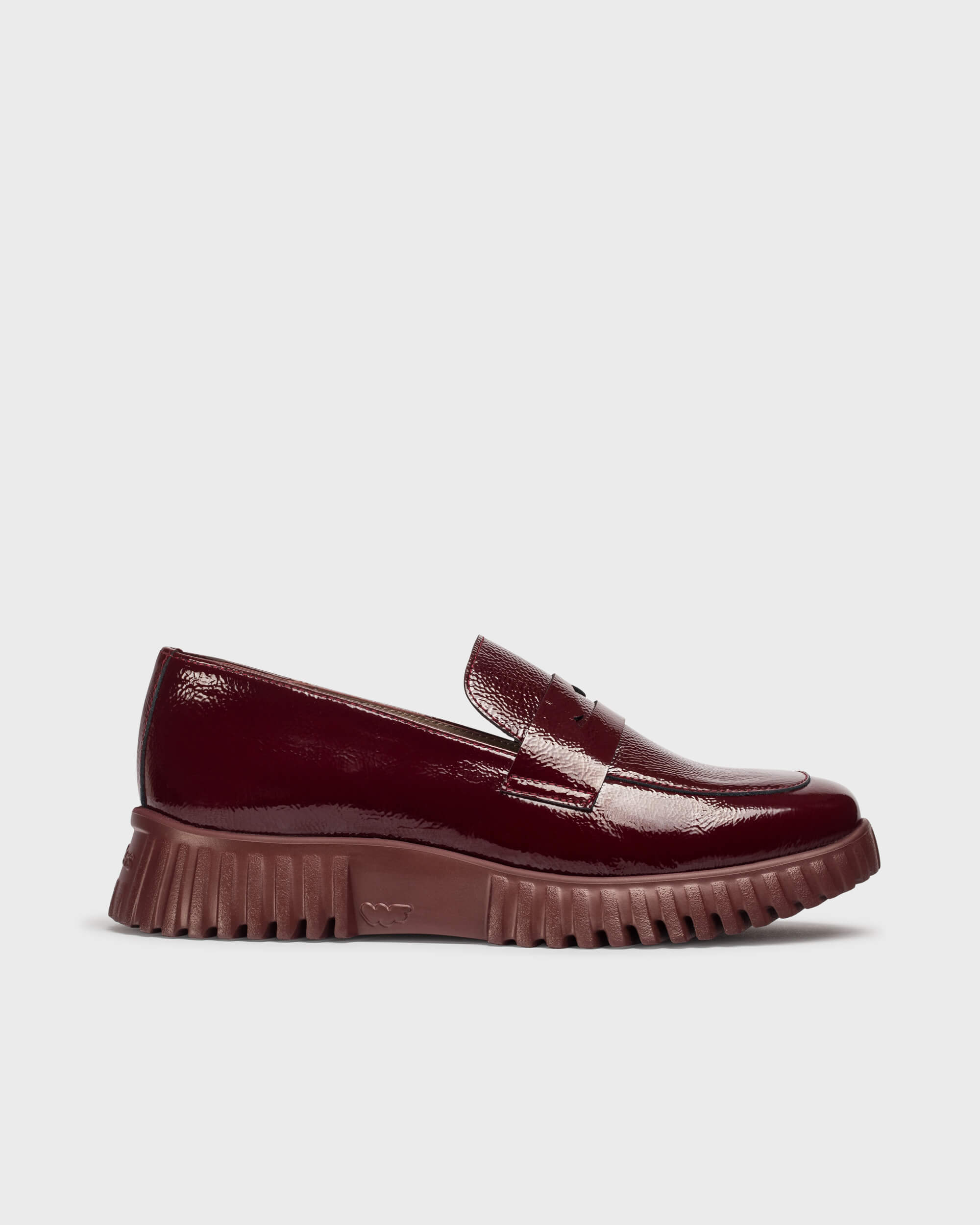 Burgundy Patent FLEXFLY 02 Loafers - Galides