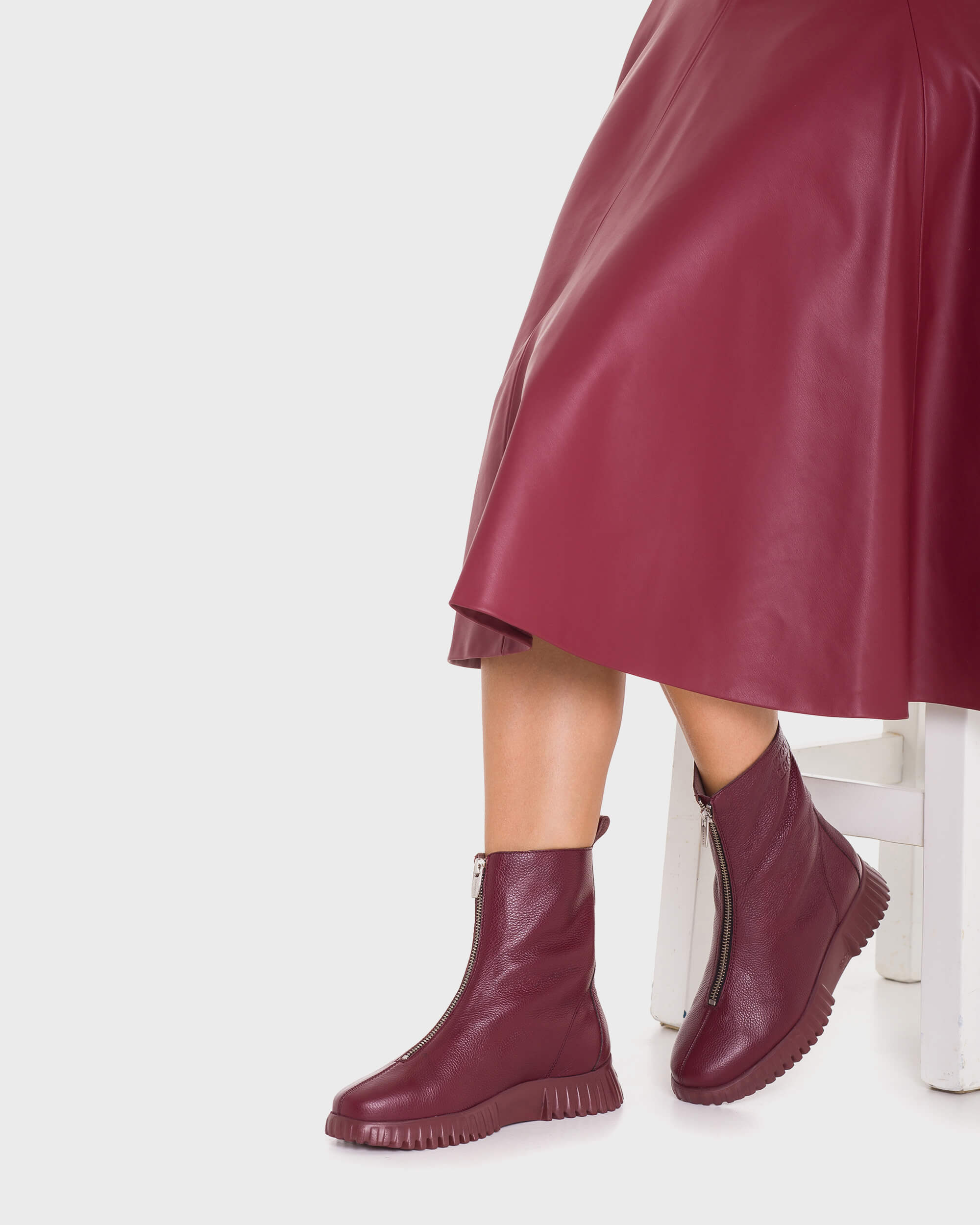 Burgundy FLEXFLY 03 Ankle boots - Galides