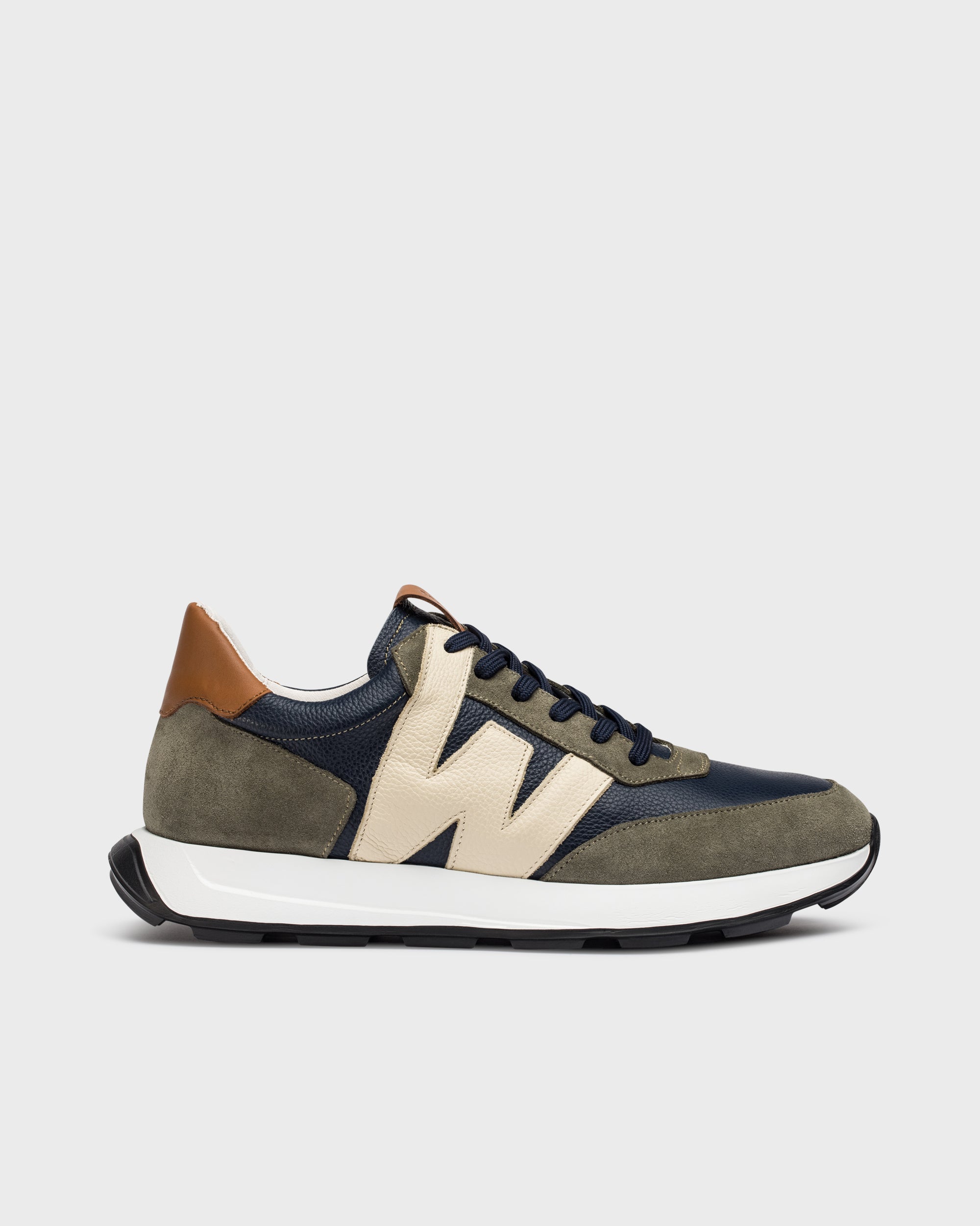Olive, Blue RIN Sneakers - Galides