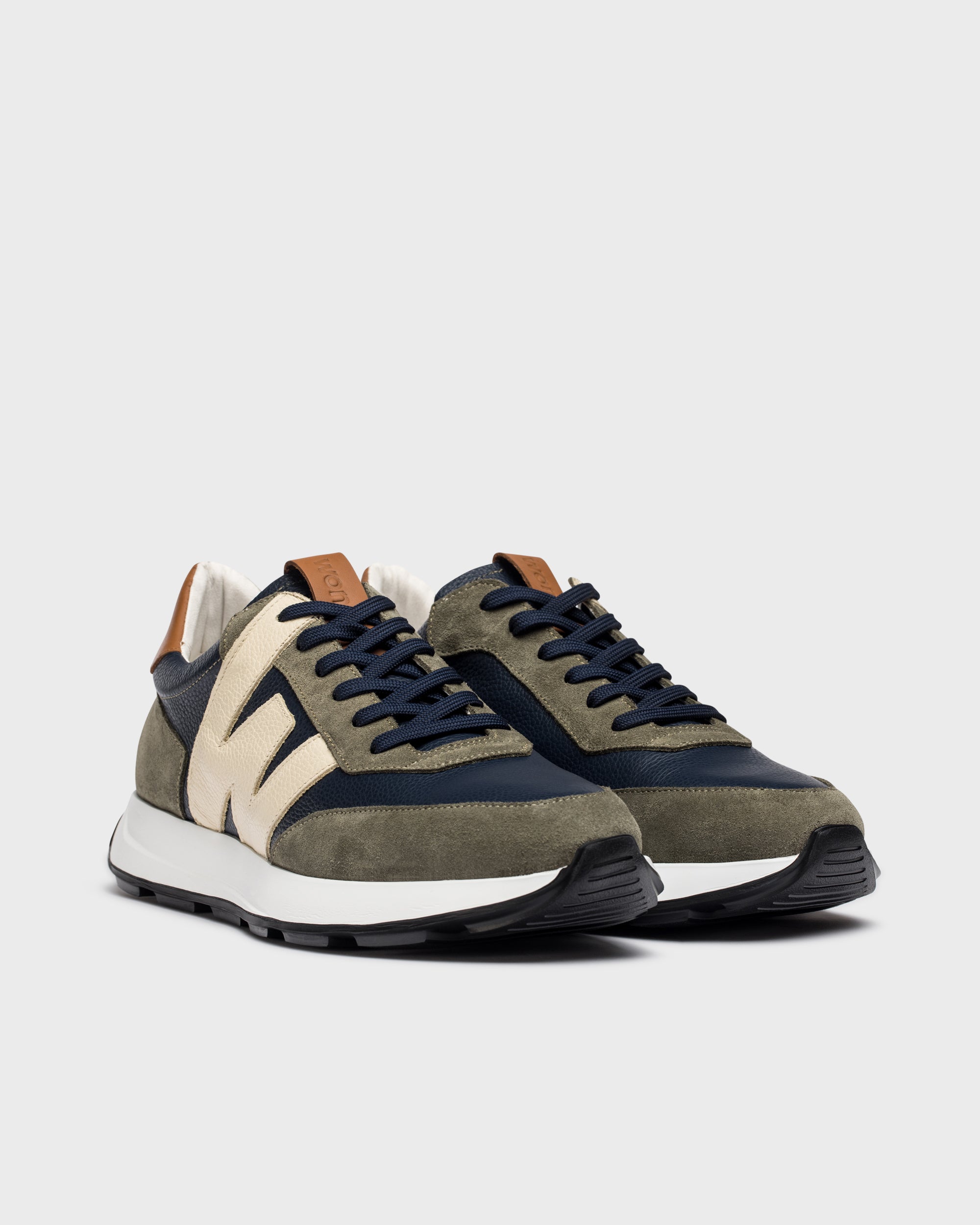 Olive, Blue RIN Sneakers - Galides