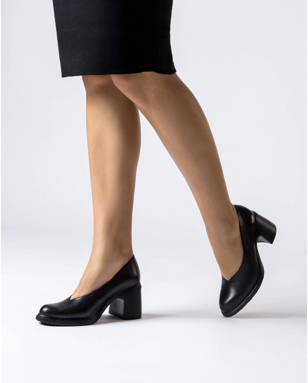 Black ELEY court shoe - Galides