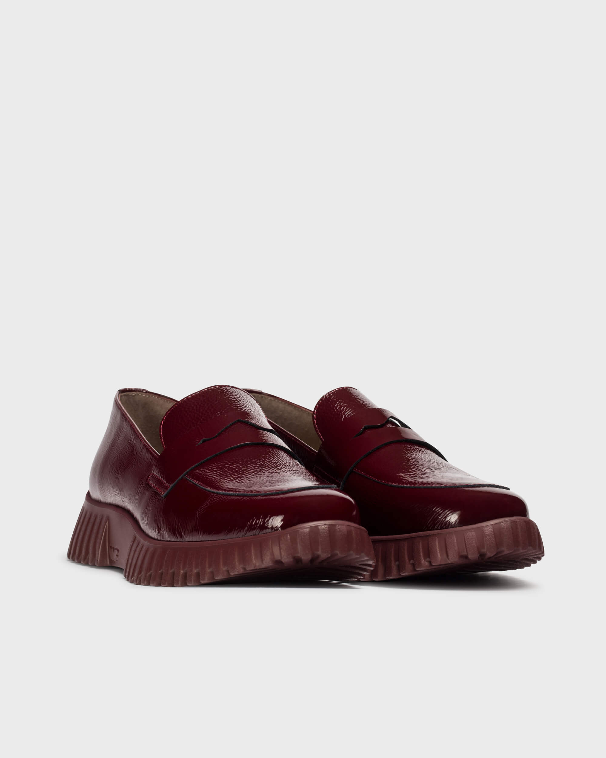 Burgundy Patent FLEXFLY 02 Loafers - Galides