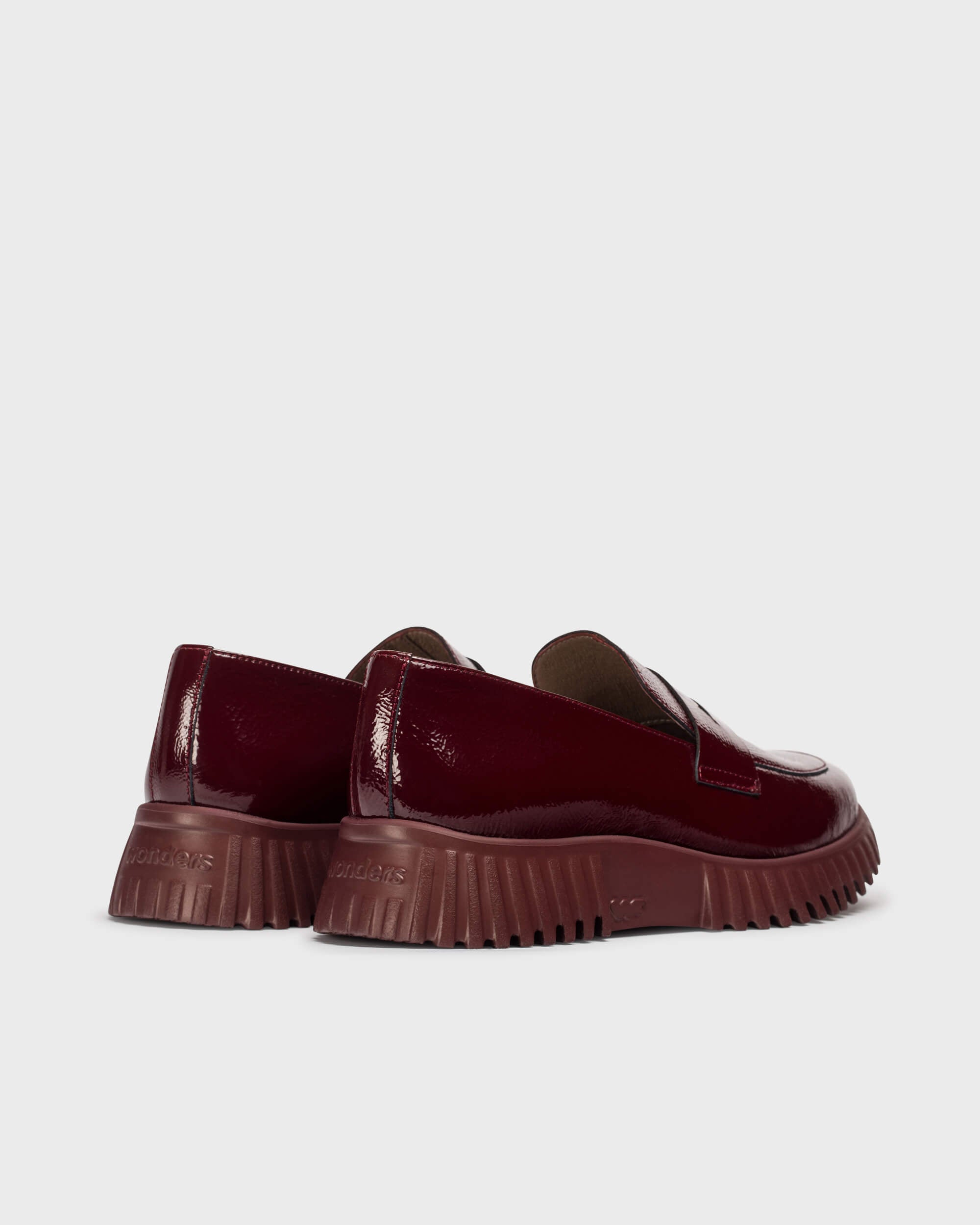 Burgundy Patent FLEXFLY 02 Loafers - Galides