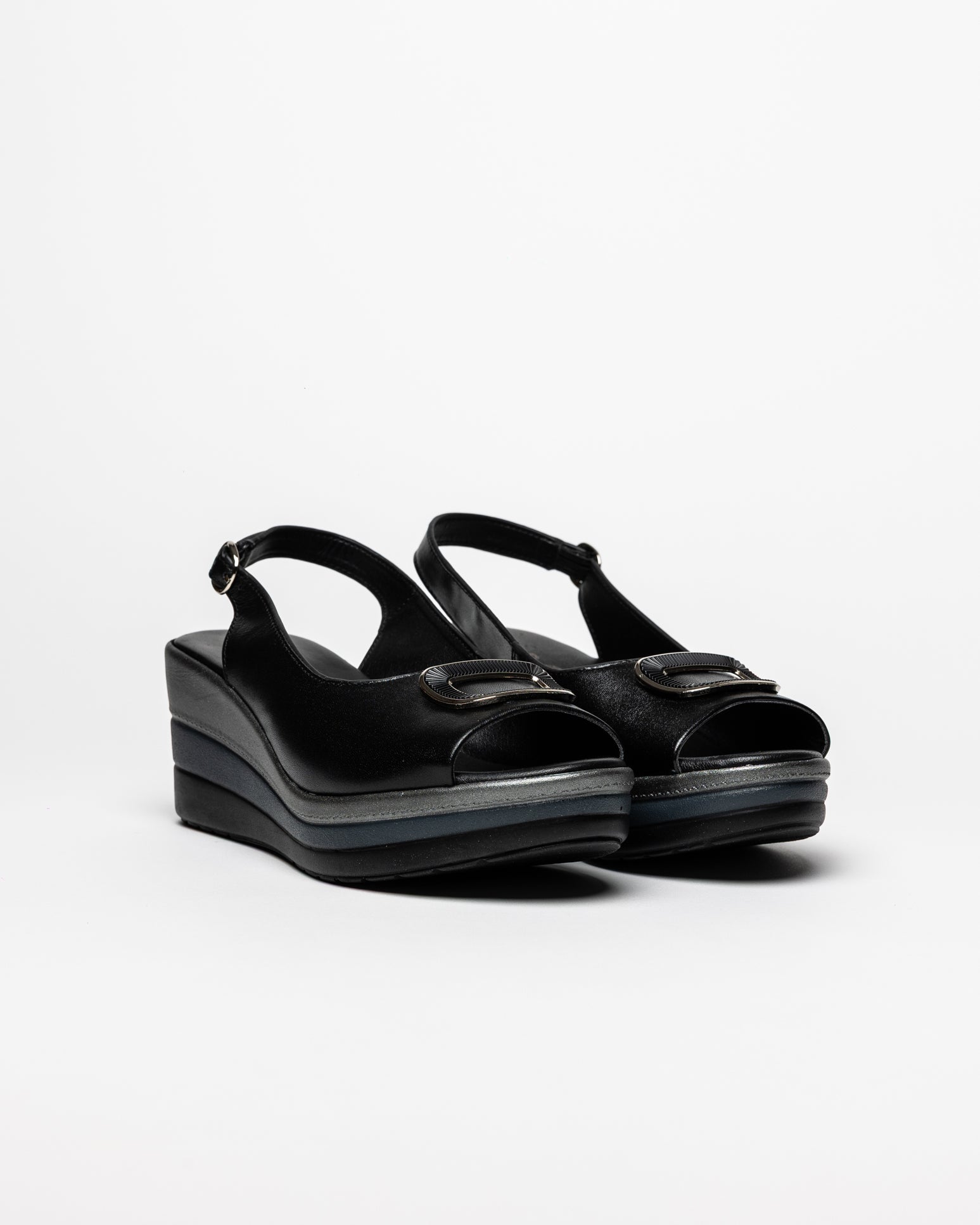 Black NERINA Sandal - Galides