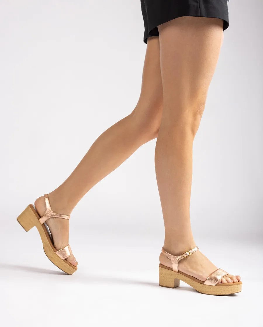 IRITA Faux wood block sandal - Galides