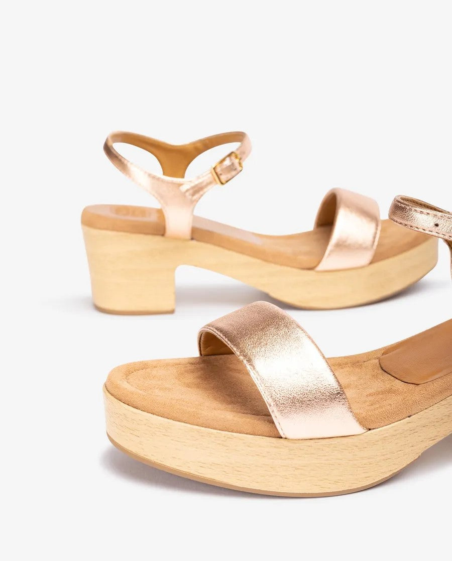 IRITA Faux wood block sandal - Galides